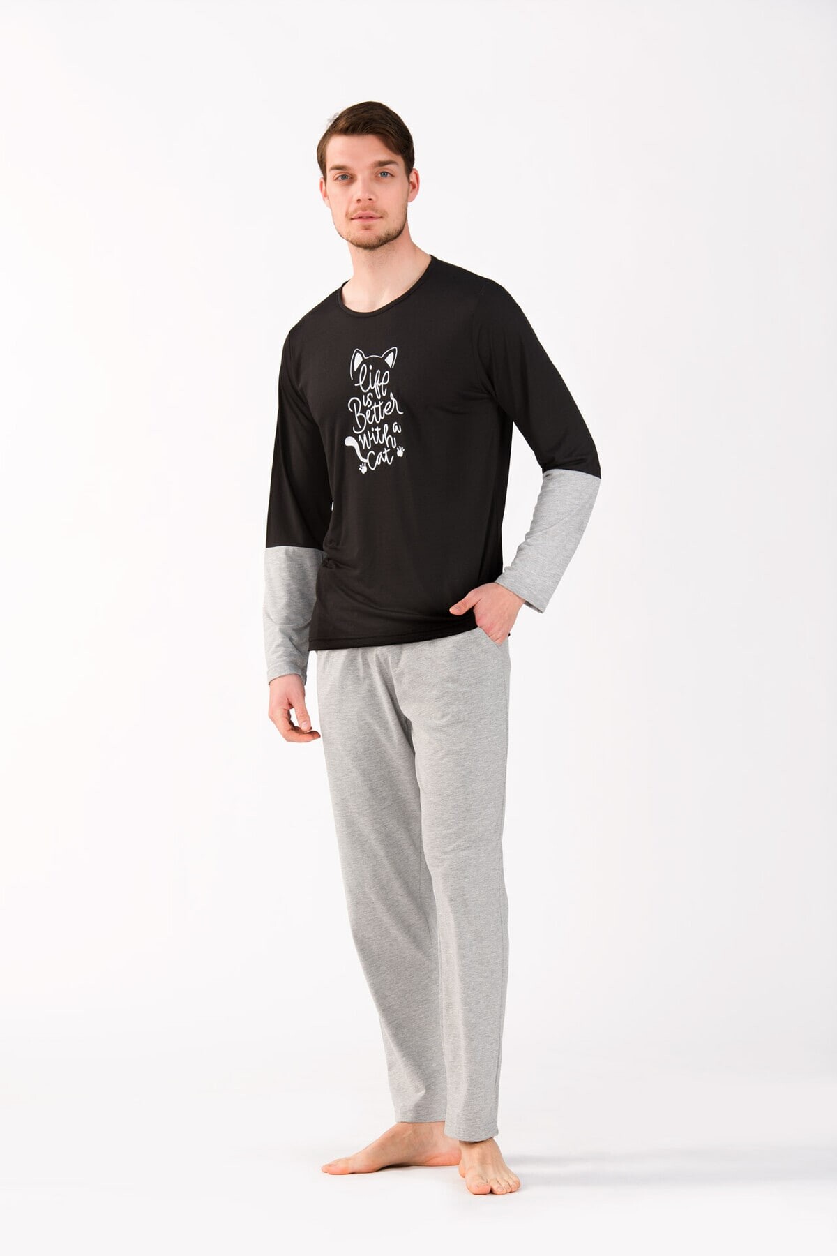 Yeni İnci - 2'li Viskon Erkek Pijama Takımı