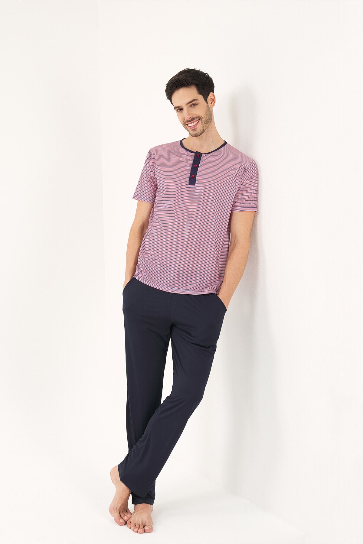  - 3'LÜ VİSKON ERKEK PİJAMA TAKIMI