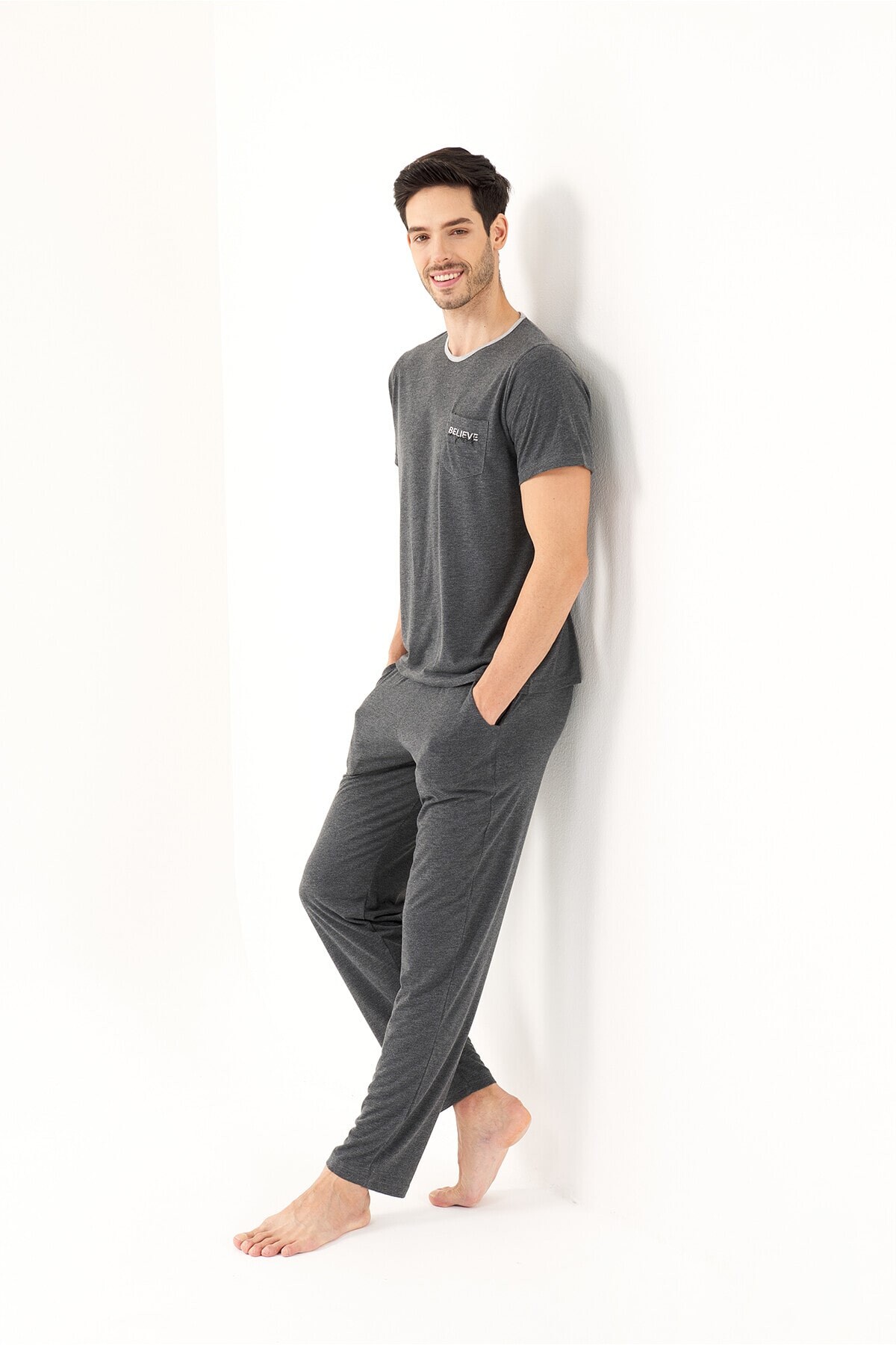 Yeni İnci - VİSKON 3'LÜ ERKEK PİJAMA TAKIMI