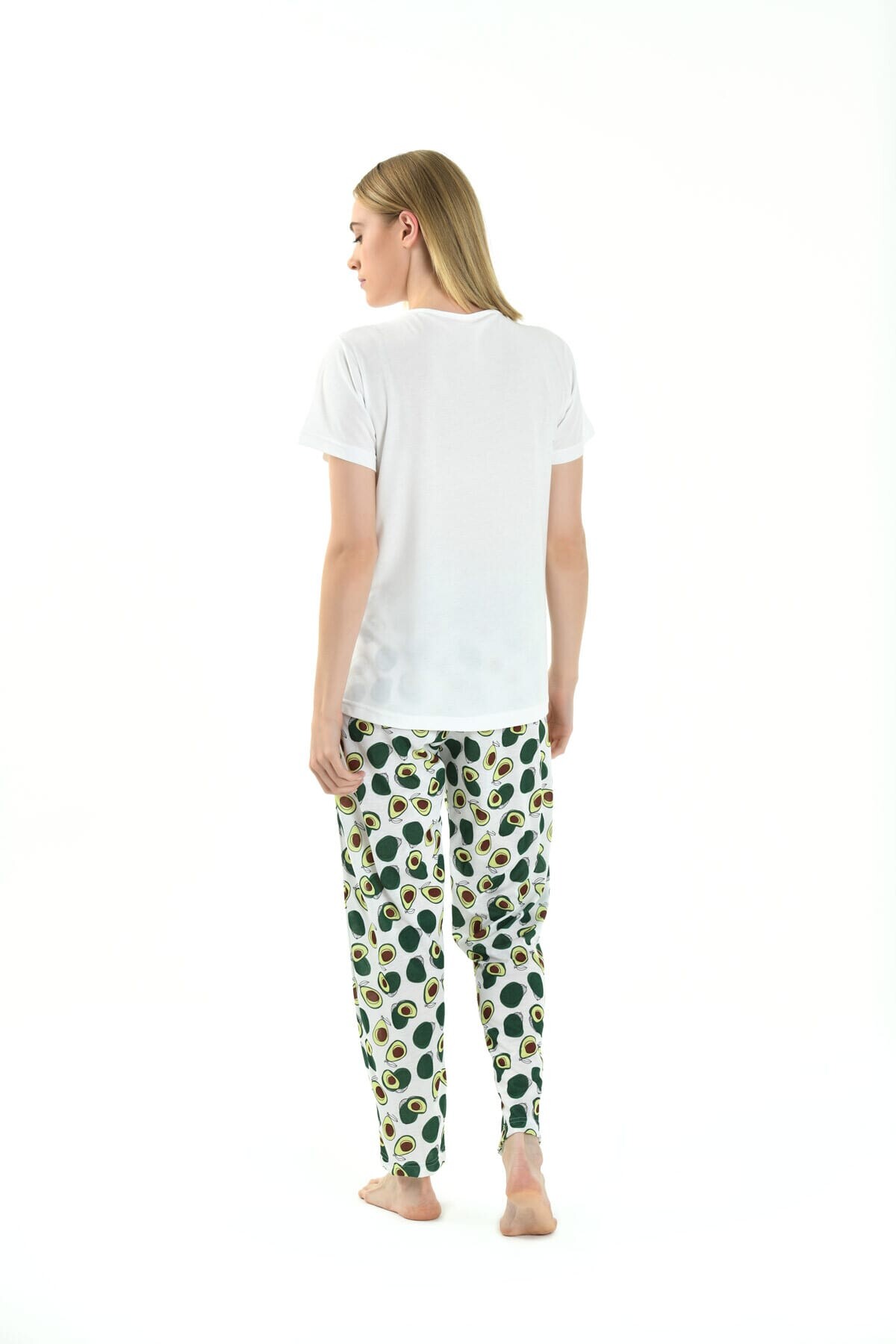 Yeni İnci - AVOKADO BASKILI KADIN PİJAMA TAKIMI