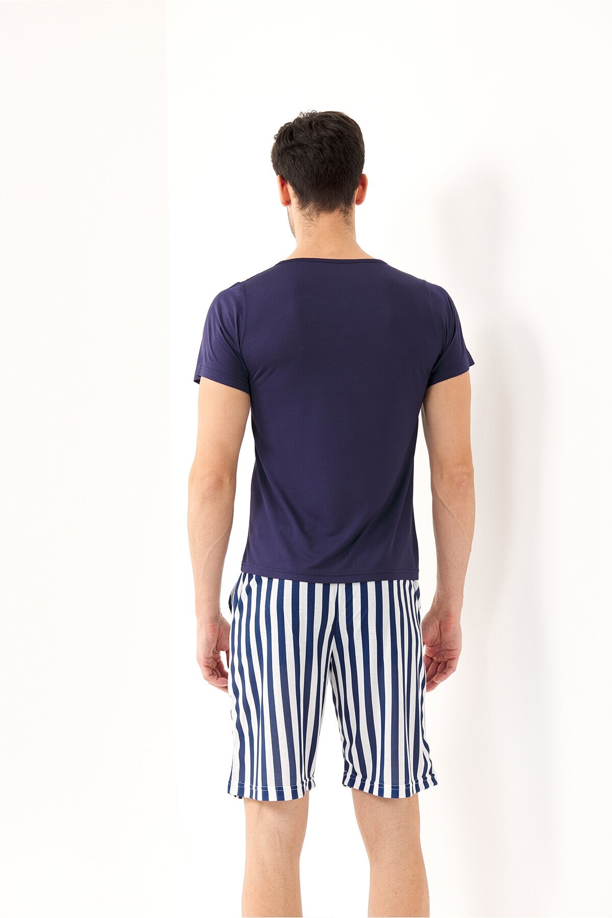 Yeni İnci - ÇİZGİLİ VİSKON 3'LÜ ERKEK PİJAMA TAKIMI