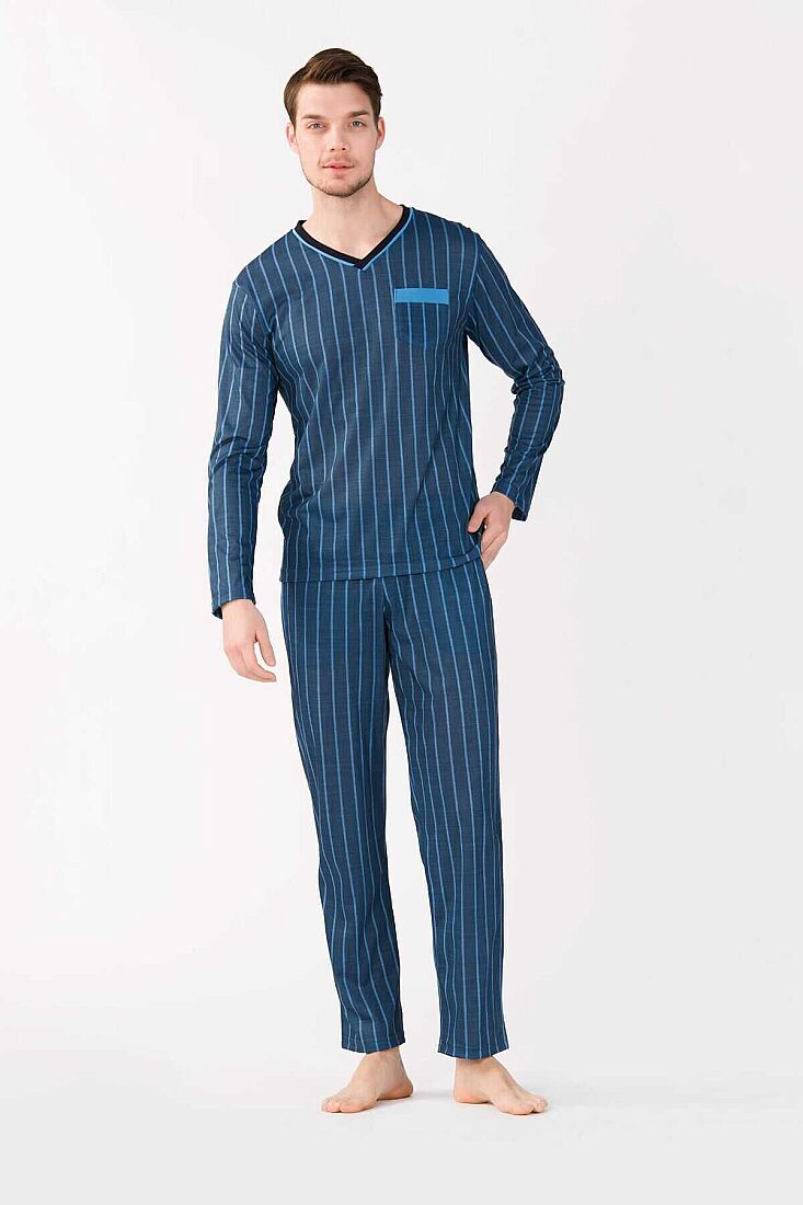 2'li Viskon Erkek Pijama Takımı - 1