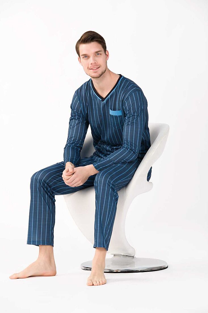2'li Viskon Erkek Pijama Takımı - 4