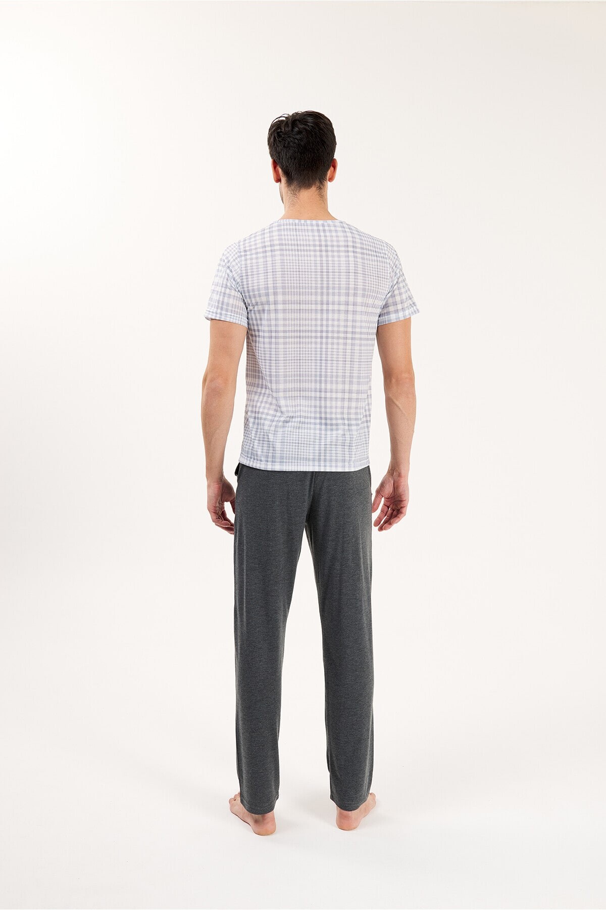 Yeni İnci - ANTRASİT VİSKON 3'LÜ ERKEK PİJAMA TAKIMI (1)