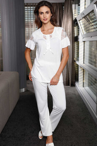 Yeni İnci - Kadın Pijama Viskon 3'lü Takım (1)