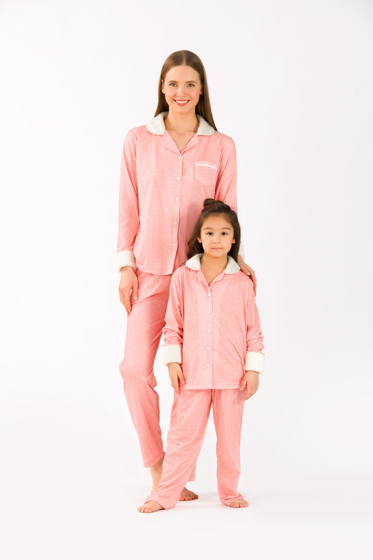 Kız Çocuk 2'li Viskon Pijama Takımı - Thumbnail