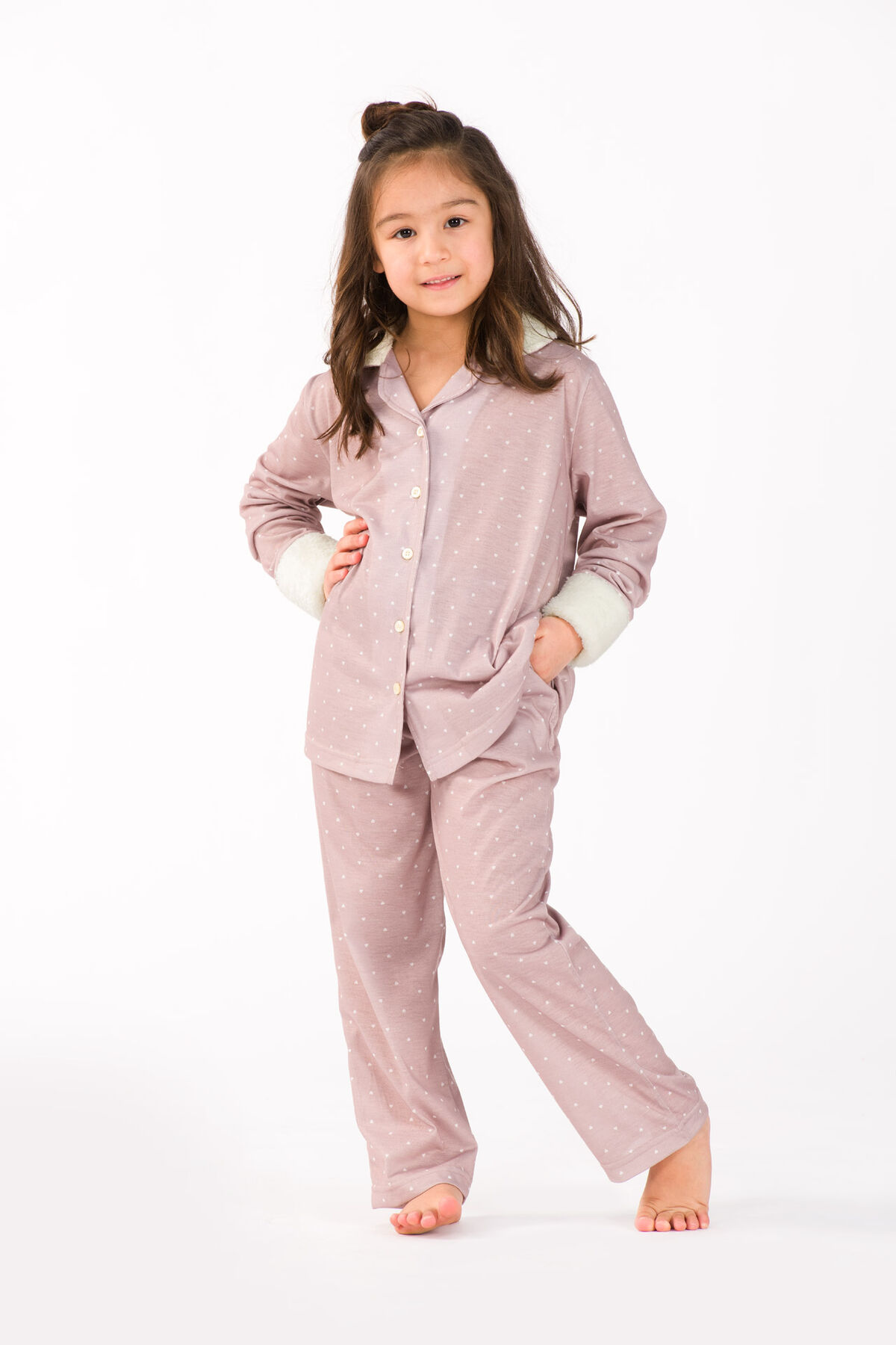 Kız Çocuk 2'li Viskon Pijama Takımı
