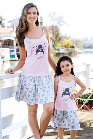 Yeni İnci - Kız Çocuk Desenli Pijama Takımı