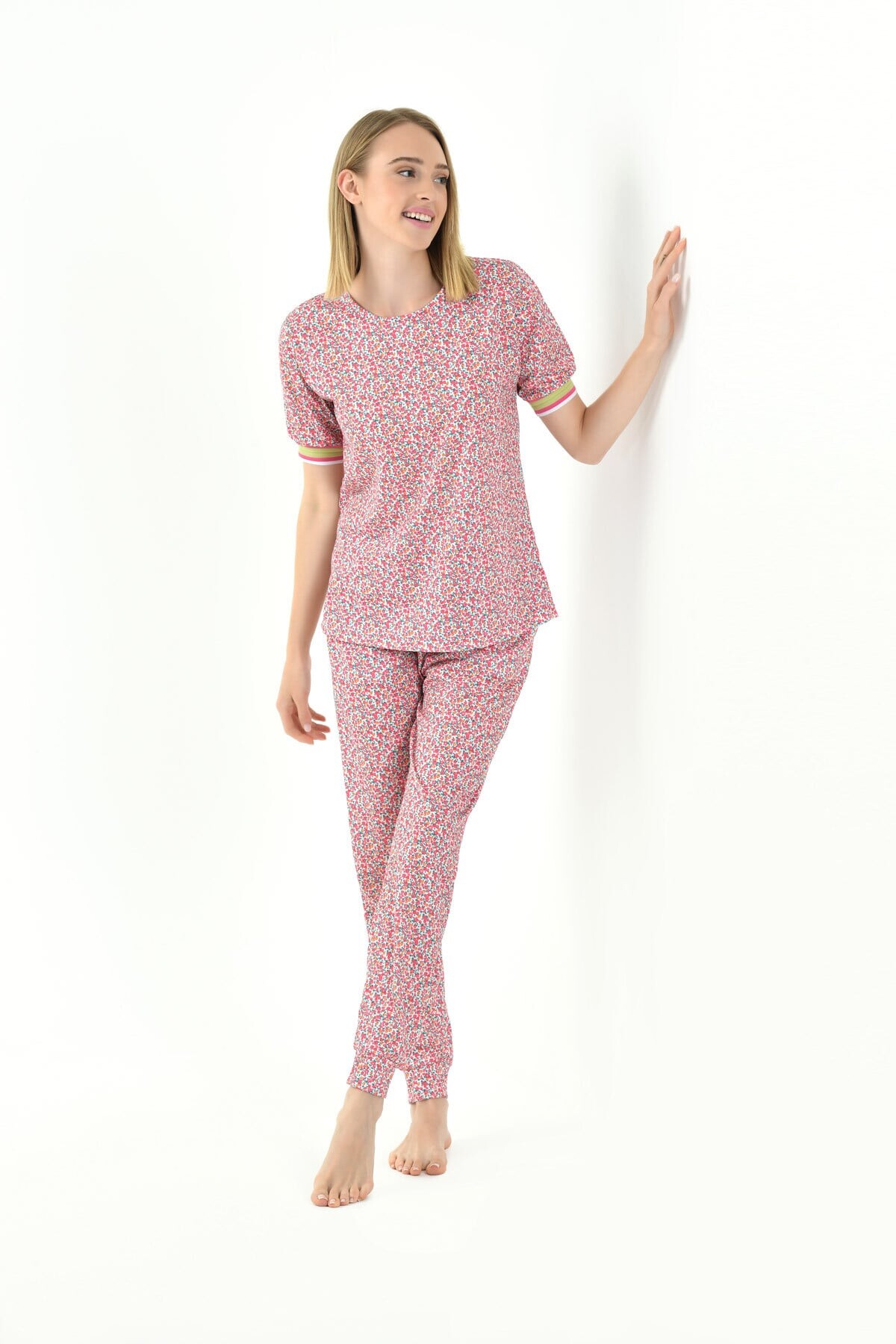 Yeni İnci - MAVİ RENK KADIN PİJAMA TAKIMI