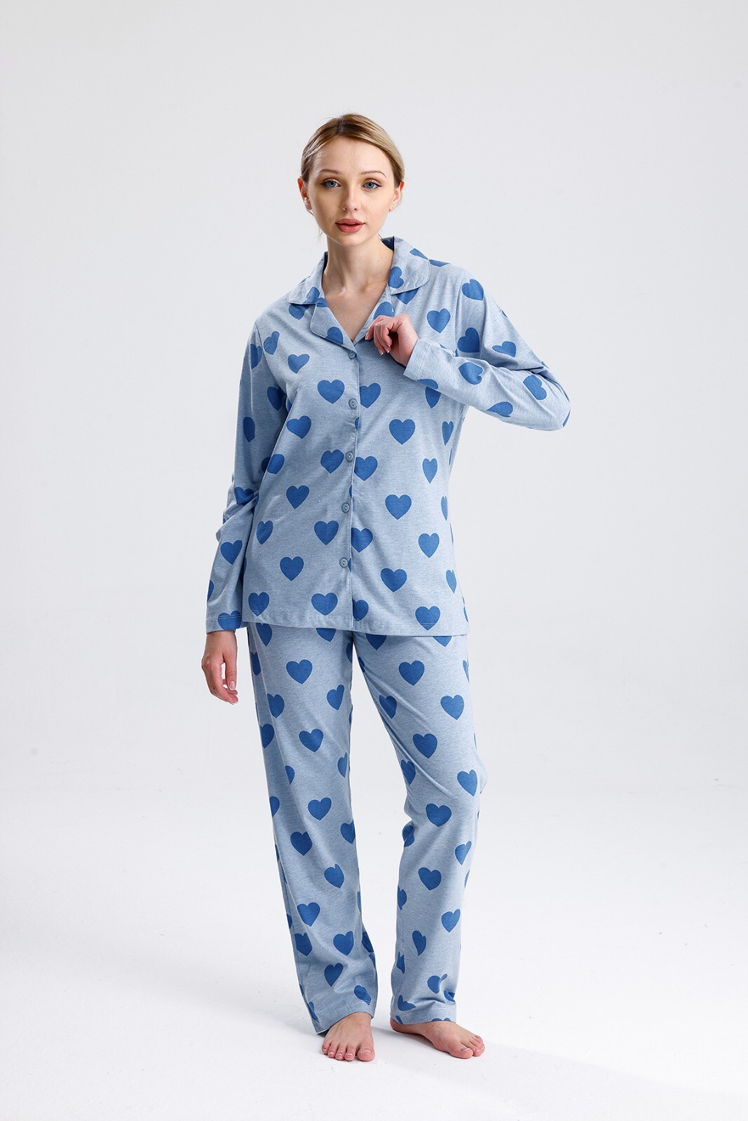 PAMUKLU PİJAMA TAKIMI 5007 - Thumbnail