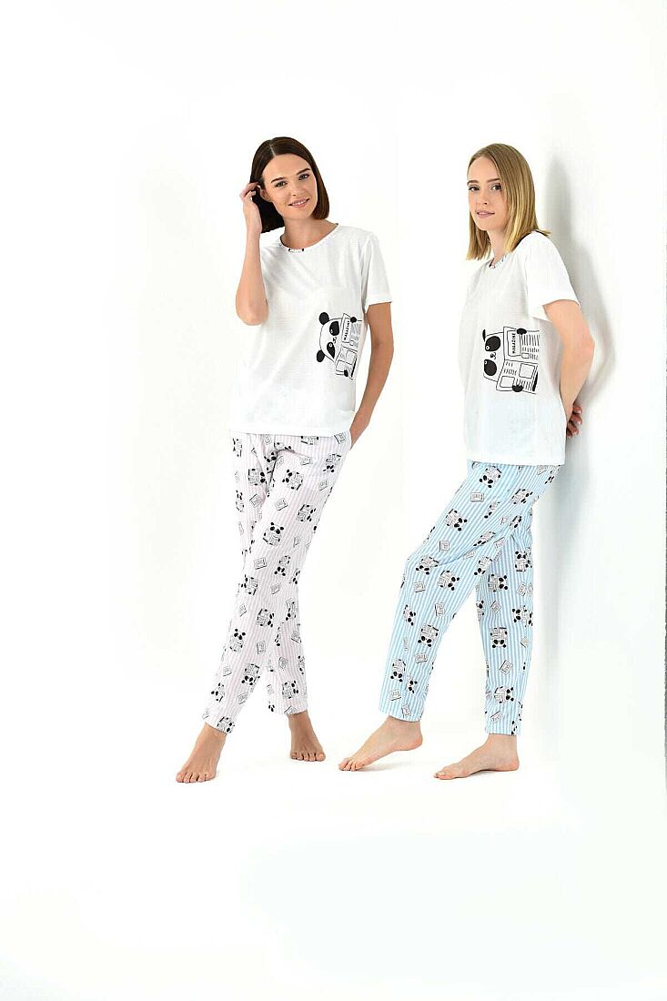 PANDA BASKILI PİJAMA TAKIMI - 3