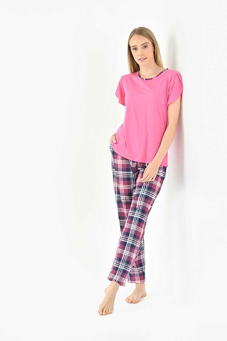 PEMBE KADIN PİJAMA TAKIMI - 2