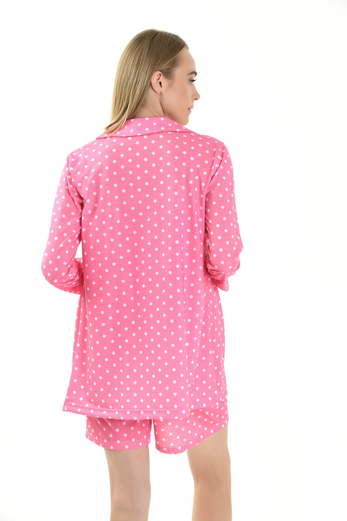 Yeni İnci - PUANTİYELİ ŞORTLU KADIN PİJAMA TAKIMI (1)