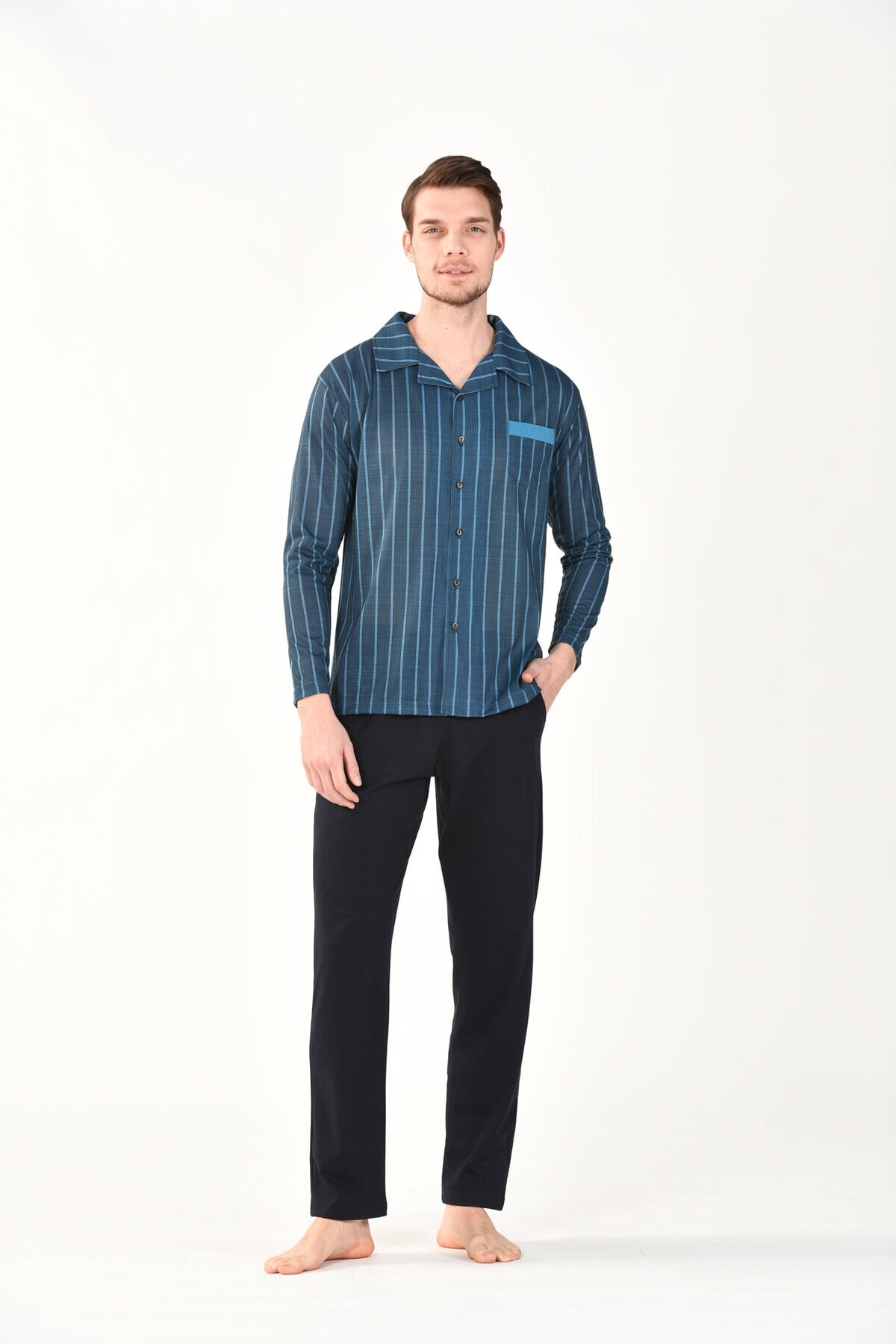 Yeni İnci - 2'li Viskon Erkek Pijama Takımı