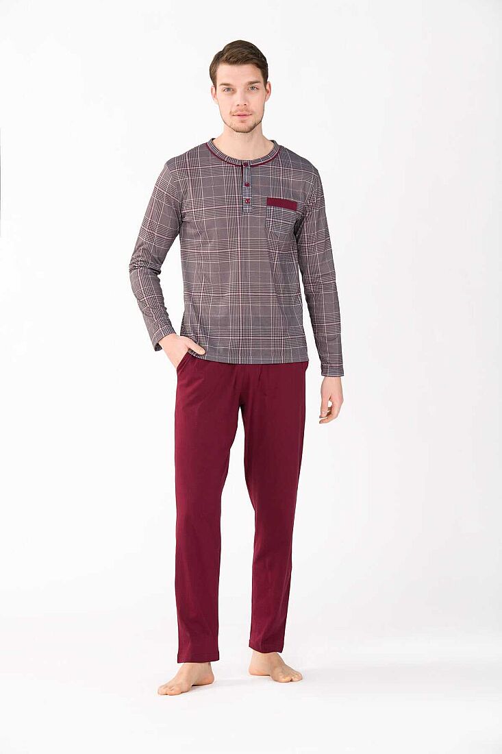2'li Viskon Erkek Pijama Takımı - 4