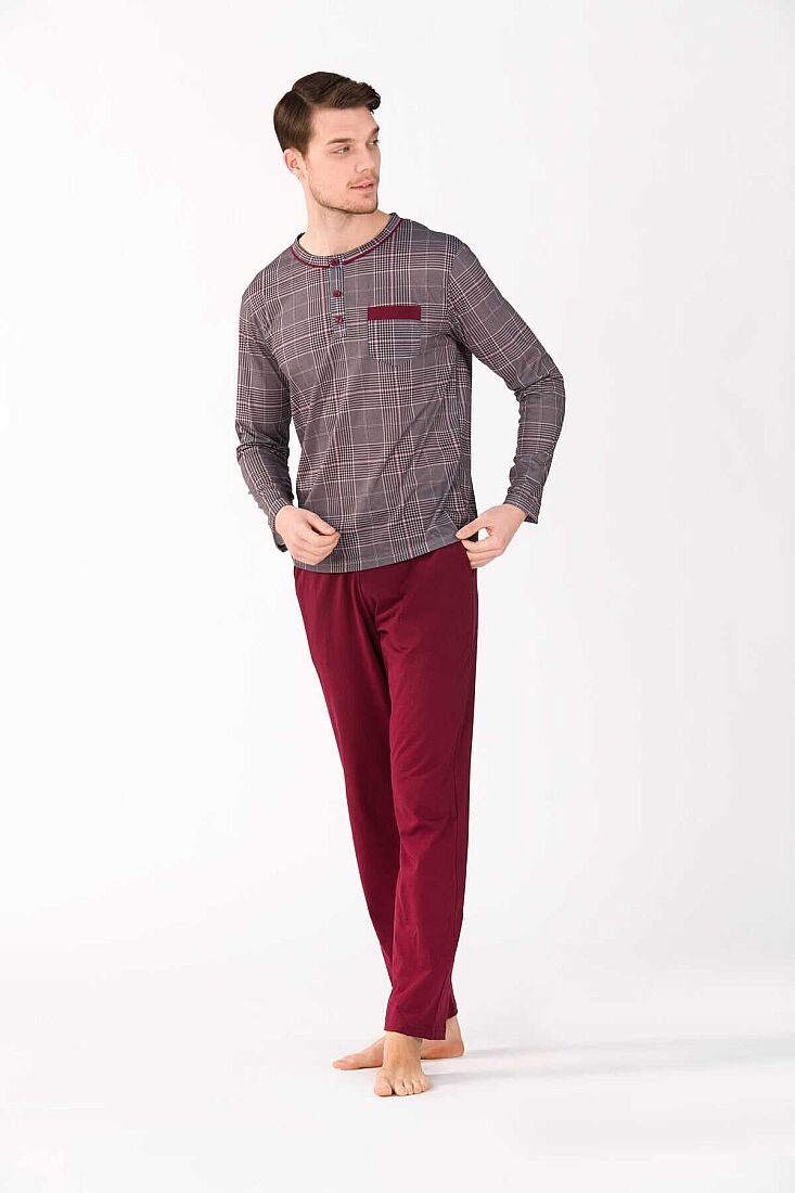2'li Viskon Erkek Pijama Takımı - 5