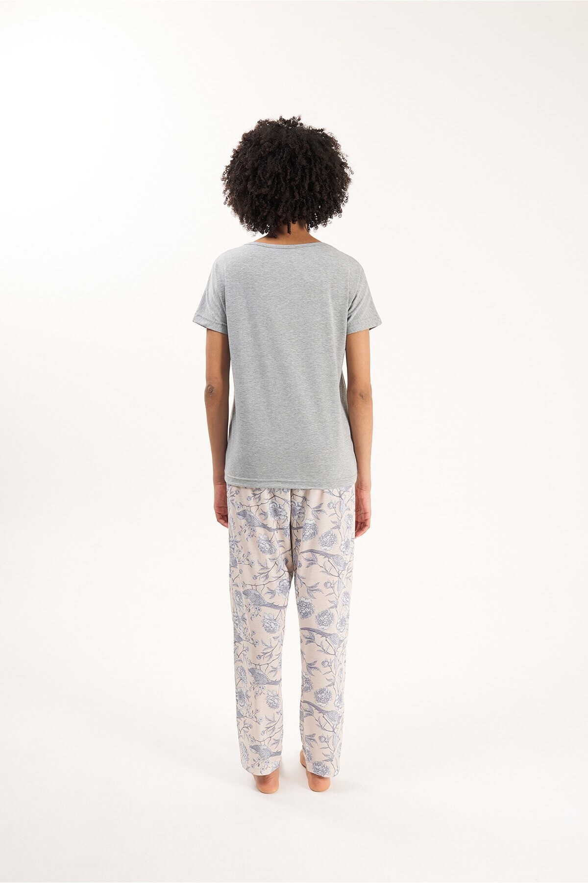 Yeni İnci - V YAKA PAMUK KADIN 2'Lİ PİJAMA TAKIMI