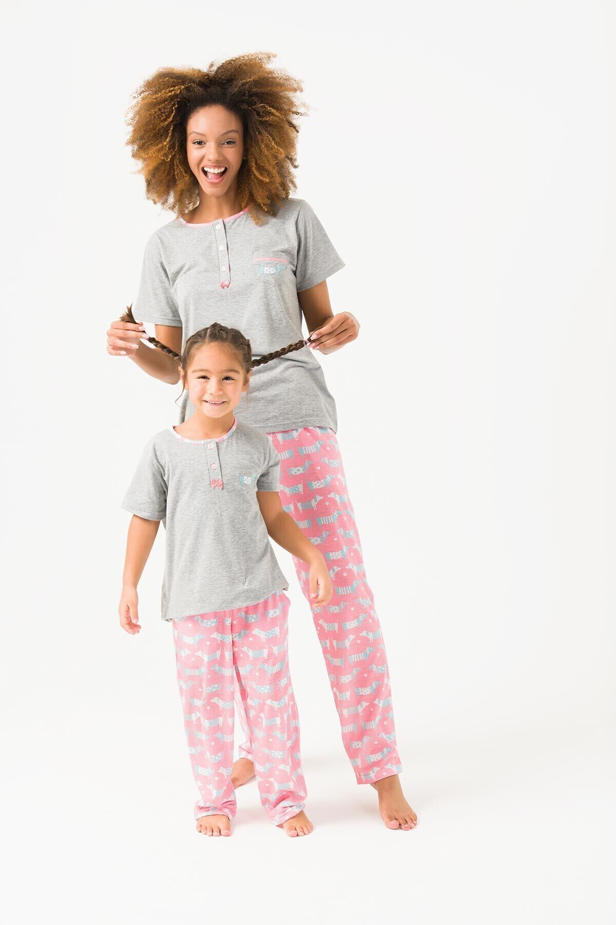 Yeni İnci - Kız Çocuk 2'li Viskon Pijama Takımı