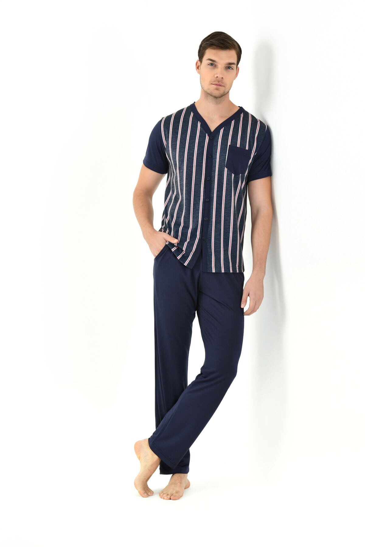 Yeni İnci - VİSKON 3'LÜ ERKEK PİJAMA TAKIMI