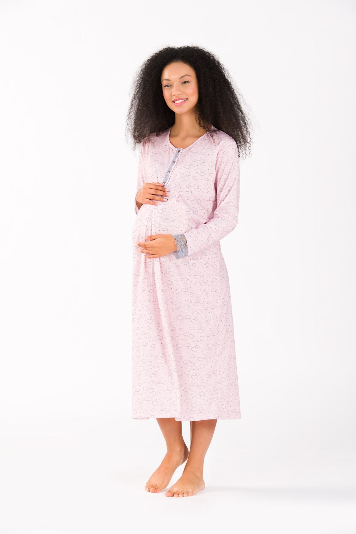 Yeni İnci - Viskon Hamile Kadın Gecelik (1)