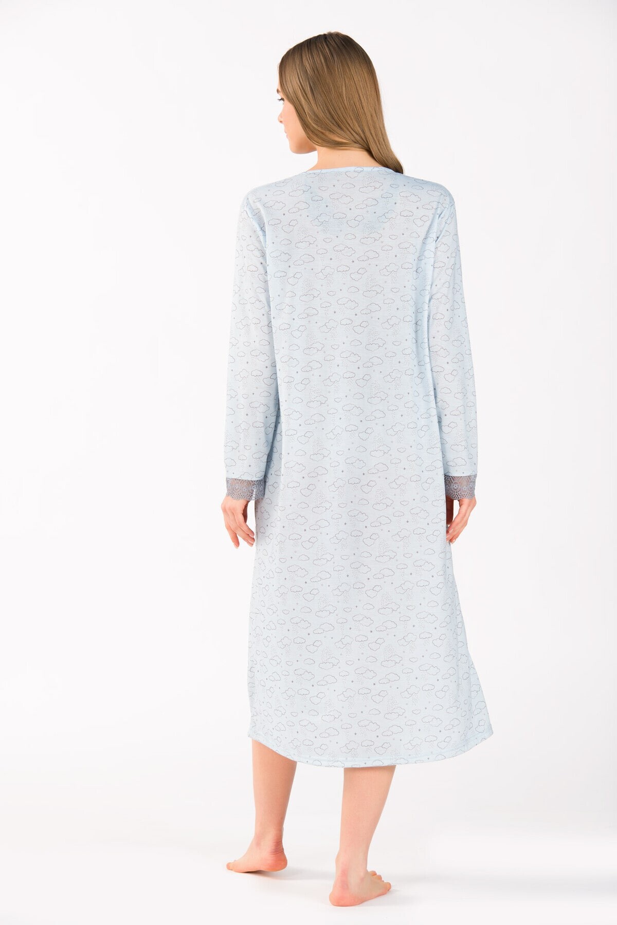 Viskon Hamile Kadın Gecelik - Thumbnail