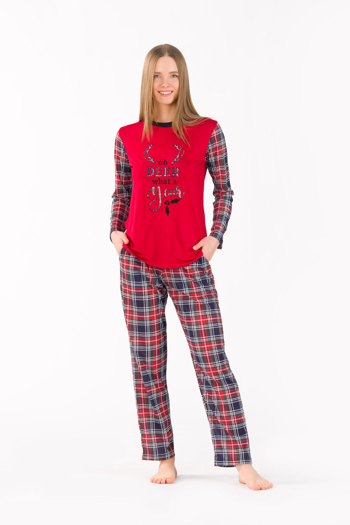 2'li Viskon Kadın Pijama Takımı